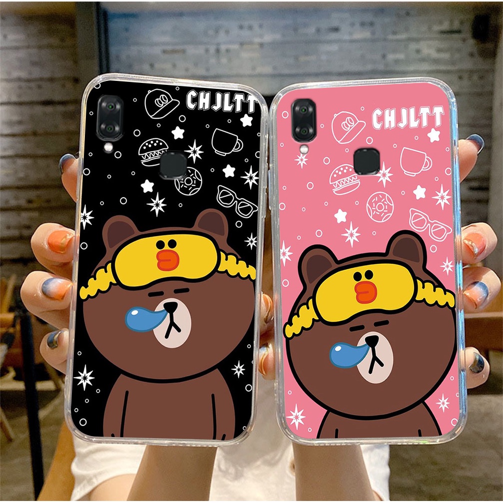 เคส Vsmart Joy 1 / vsmart Joy 1 Plus / vsmart Joy1+ พร้อมภาพหมีสีน้ําตาล อะไรและนี้