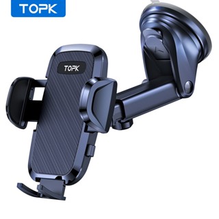 Topk D36 แดชบอร์ดวางโทรศัพท์ในรถยนต์ และกระจกกันลม สําหรับรถยนต์ 360 องศา° ที่วางโทรศัพท์มือถือ แบบหมุนได้ สําหรับโทรศัพท์มือถือทุกรุ่น