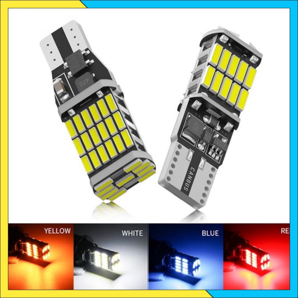 ไฟเลี้ยว LED/ไฟถอยหลัง T15/T10 สําหรับชิปรถจักรยานยนต์ 4014 สว่างมาก - 15w