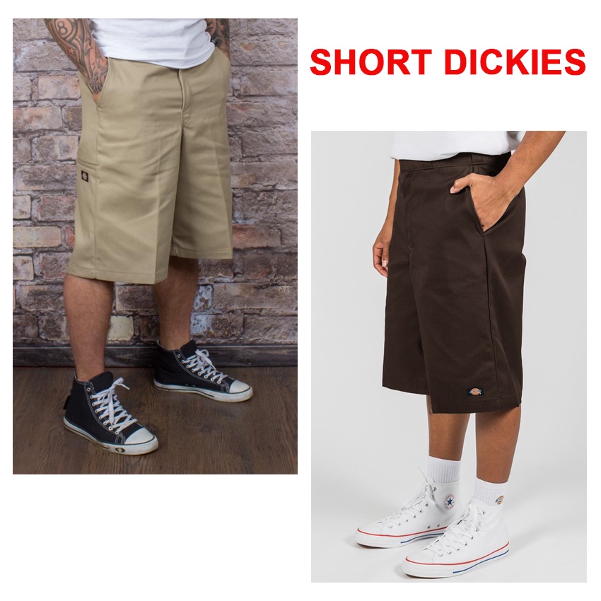 Short Dickies - กางเกงขาสั ้ นสีครีม + สีน ้ ําตาลสีกากี Dickies