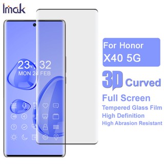 Original Imak Honor X40 5G กระจกนิรภัย 3D โค้ง เต็มรูปแบบ ฟิล์มกันรอยหน้าจอ