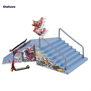 Shehave Fingerboard Ramp ชุดของเล่นสเก็ตบอร์ดนิ้วมือจําลอง ขนาดเล็ก เพื่อการเรียนรู้ สําหรับเด็ก