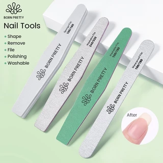 BORN PRETTY ตะไบเล็บ 100/180/240/320 กระดาษทรายกรวดทิ้ง Cuticle Remover บัฟเฟอร์เล็บเครื่องมือ