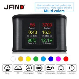 Hud P10 เครื่องสแกนเนอร์ วัดความเร็ว ดิจิทัล OBD 2 OBD2 วัดอุณหภูมิน้ํา แรงดันไฟฟ้า RPM สําหรับรถยนต์