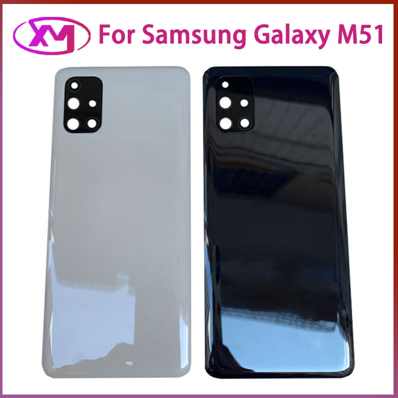 สําหรับ Samsung Galaxy M51 ฝาหลังแบตเตอรี่เคสประตูด้านหลังอะไหล่ซ่อมกระจก