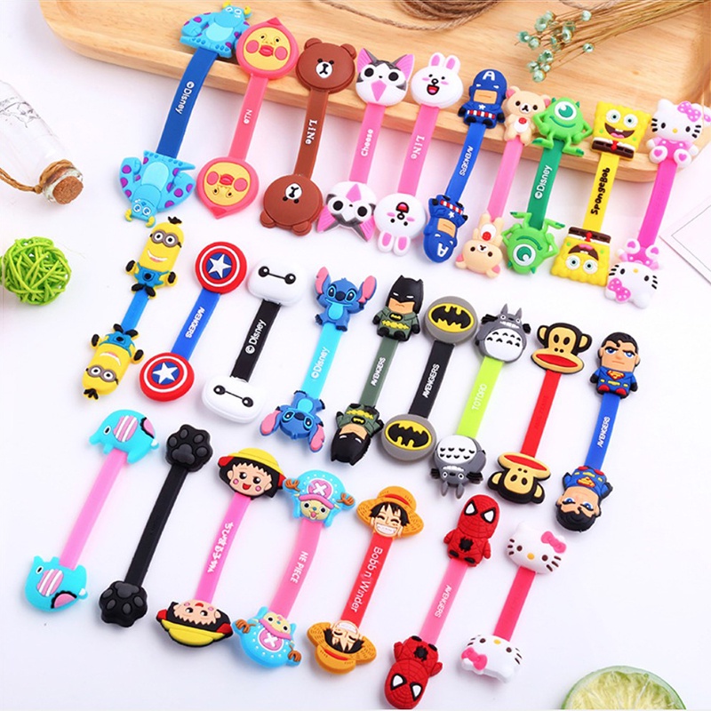 ซื้อ 5 แถม 1 ฟรีการ์ตูนสายไฟสายไฟที่เก็บสายเคเบิลการจัดการสายเคเบิล เครื่องม้วน สําหรับสายชาร์จสายหูฟังลวด