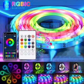 Rgb IC แถบไฟห้อง 10 เมตร โคมไฟ LED เชิงเส้น ซิงโครนัส โคมไฟตกแต่งห้องดนตรี สําหรับตกแต่งบ้าน 2812B