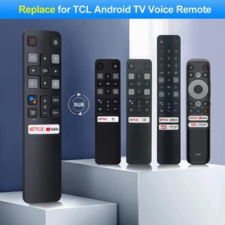 ใหม่ รีโมตคอนโทรล แบบเปลี่ยน สําหรับสมาร์ททีวี TCL Android TV RC802V TCL พร้อมฟังก์ชั่นเสียง Google Netflix YouTube