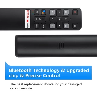 ใหม่ รีโมตคอนโทรล แบบเปลี่ยน สําหรับสมาร์ททีวี TCL Android TV RC802V TCL พร้อมฟังก์ชั่นเสียง Google Netflix YouTube