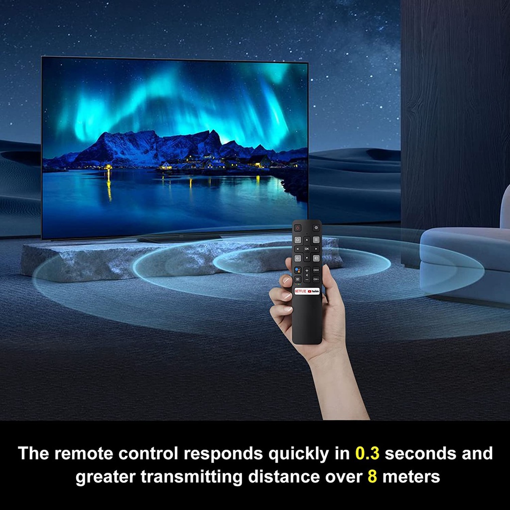 ใหม่ รีโมตคอนโทรล แบบเปลี่ยน สําหรับสมาร์ททีวี TCL Android TV RC802V TCL พร้อมฟังก์ชั่นเสียง Google Netflix YouTube - รูปที่ 7