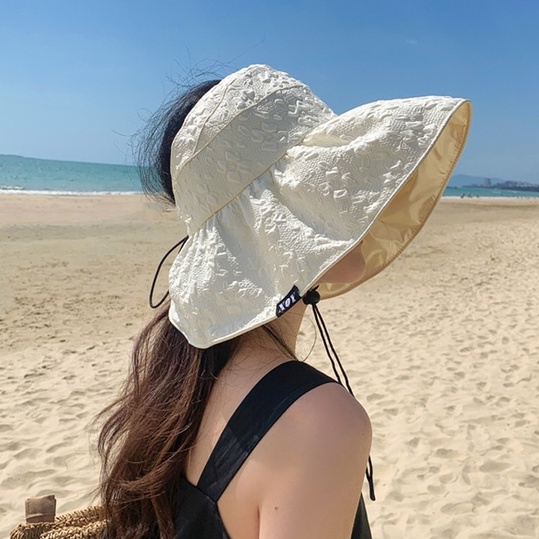 หมวกปีกกว้าง หมวกกันแดด ป้องกันรังสีอัลตราไวโอเลต ป้องกันรังสียูวี เหมาะกับฤดูร้อน สําหรับผู้หญิง