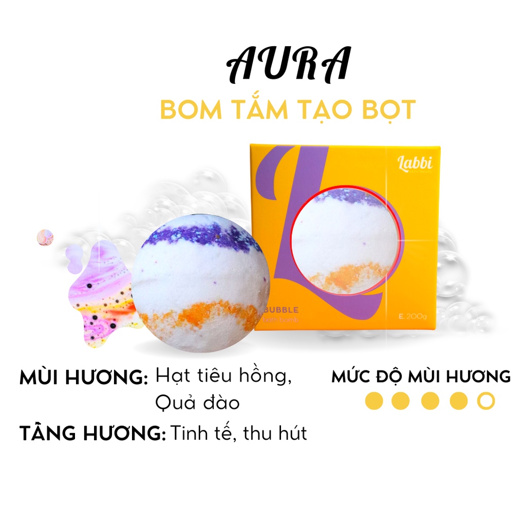 Aura [Labbi ] Bubble Bath bomb / Bath Foaming bomb