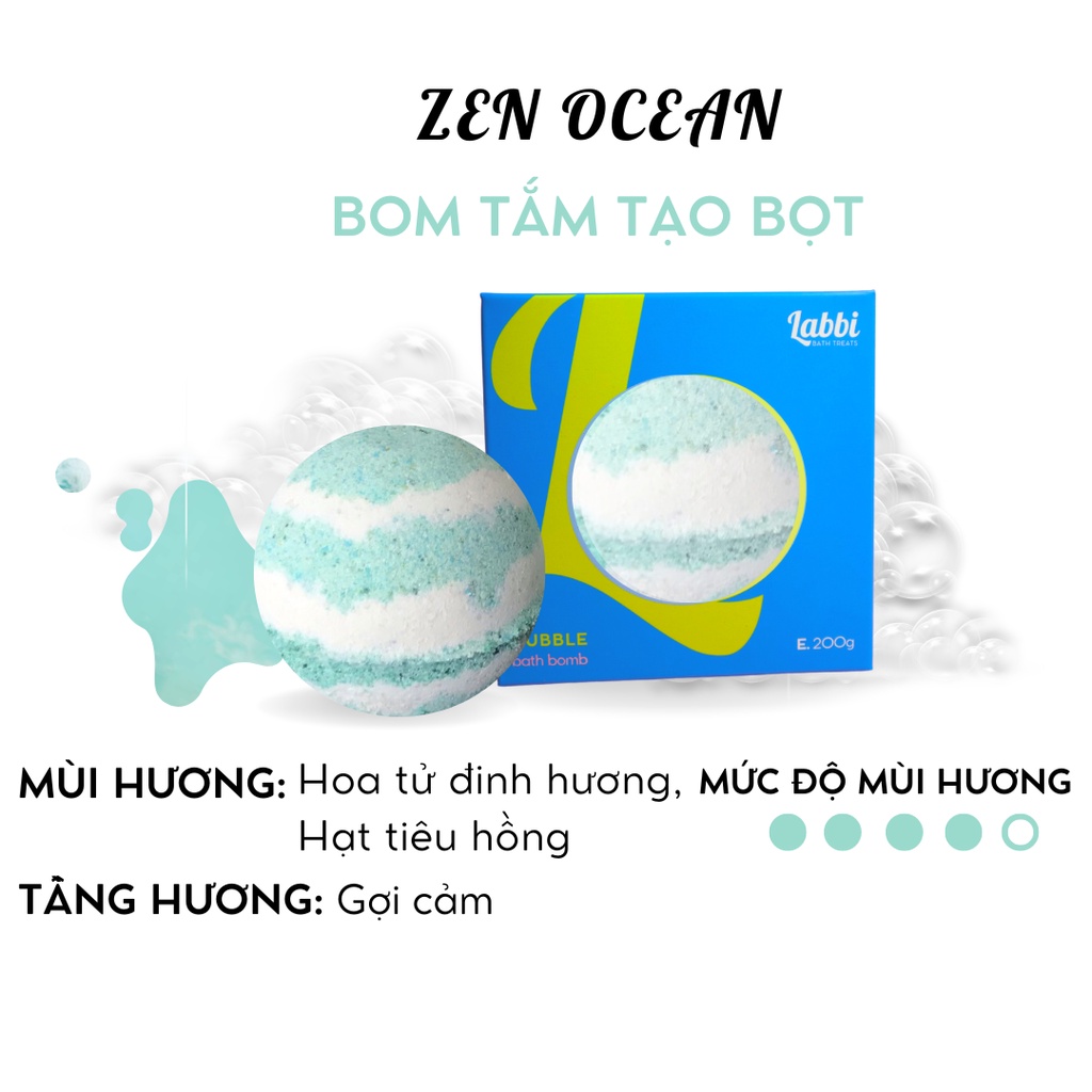 Zen OCEAN [Labbi ] Bubble Bath bomb / Bath Bubble Bath bomb