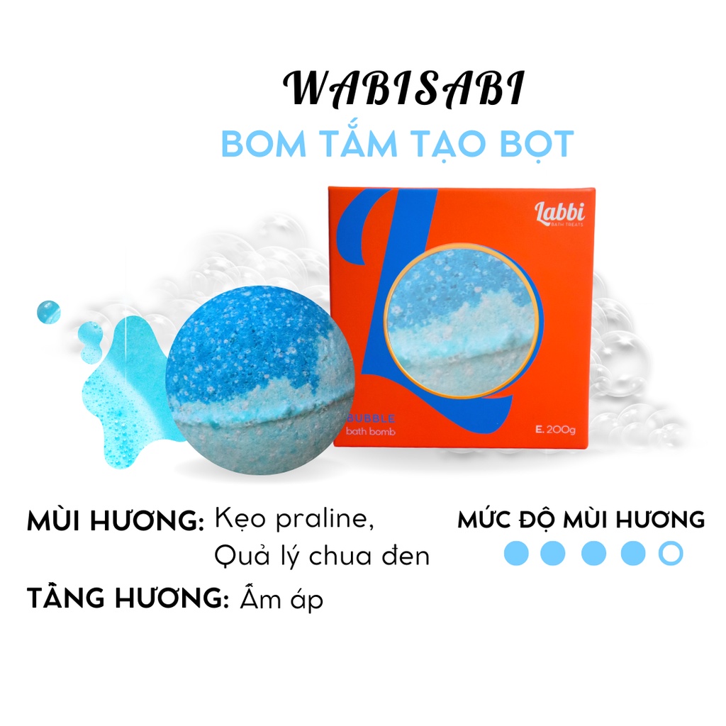 Wabisabi Foam Bath Bombs [Labbi ] Bubble Bath bomb / Bath Bubble Tablet