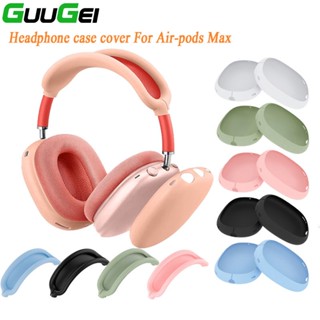 Guugei 2 ชิ้น นิ่ม ป้องกันรอยขีดข่วน สําหรับ Air-Pods Max นิ่ม ซิลิโคน กันกระแทก เคสหูฟัง ปลอกป้องกัน