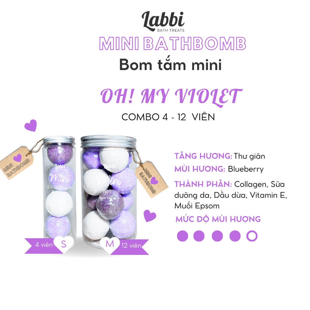 ระเบิดบาธฟู ่ ขนาดเล ็ ก OH! My VIOLET [Labbi ] mini Bath Bomb / Bomb mini Bath