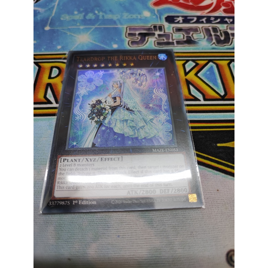 [Yugioh Funny Shop] การ์ด Rikka Queen 1 Teardrop the Rikka Queen - MAZE-EN053 - Ultra Rare 1st Editi