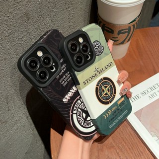 STONE ISLAND เคสป้องกันโทรศัพท์มือถือ ลายหิน สําหรับ iphone 14 Pro Max 14 14Pro 13 Pro Max 13 13pro 11 Pro Max 11 X XR Xs Max 7plus 8plus 12Pro 12 Pro Max