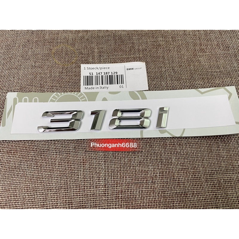 Letter 318i bmw แสตมป์รถยนต์ 318i โลโก้ 318i