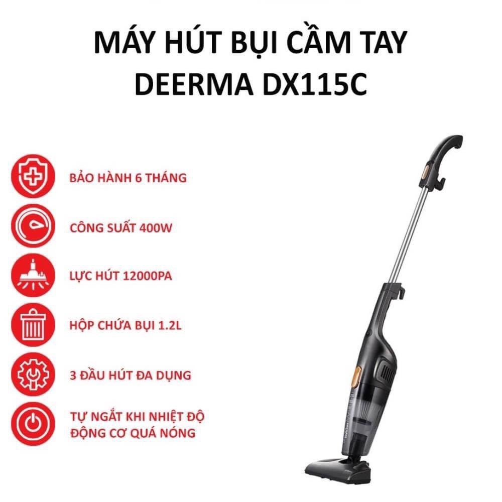 Deerma DX115C เครื่องดูดฝุ่นมือถือ ความจุ 400W สินค้าแท้ 06 เดือน