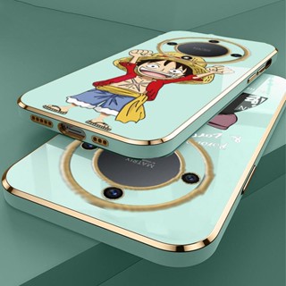 6D การชุบด้วยไฟฟ้า One Piece  เคสโทรศัพท์ HONOR X9a Magic 5 Lite ฝาครอบเลนส์กล้องป้องกันแบบเต็มซิลิโคนกันกระแทก 309-1