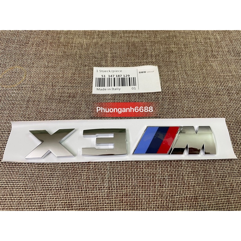 แสตมป์ x3m โลโก้ x3m ตัวอักษร x3m bmw