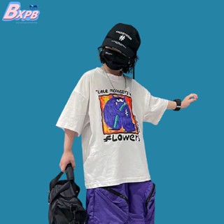 Bxpb เสื้อยืดแขนสั้นลําลอง ผ้าฝ้าย ทรงหลวม ใส่สบาย แฟชั่นฤดูร้อน สําหรับเด็กผู้ชาย และเด็กผู้หญิง 100-170