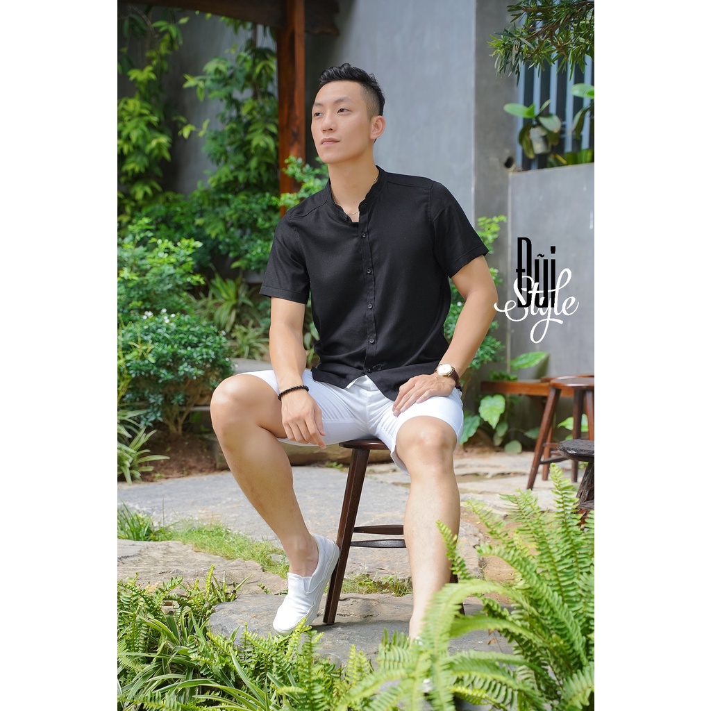 เสื้อเชิ้ตแขนสั้นคอปกรถไฟ SOFT, COOL, COMFORTABLE TISSUE (A18)