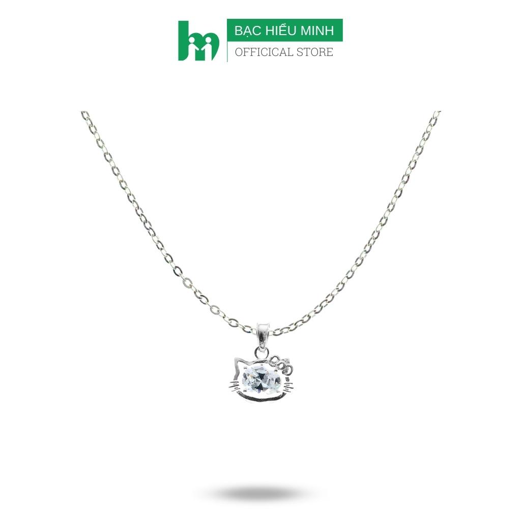 สร้อยคอเงินแมวคิตตี้น่ารักสําหรับผู้หญิง SILVER HIEU MINH DMD348S