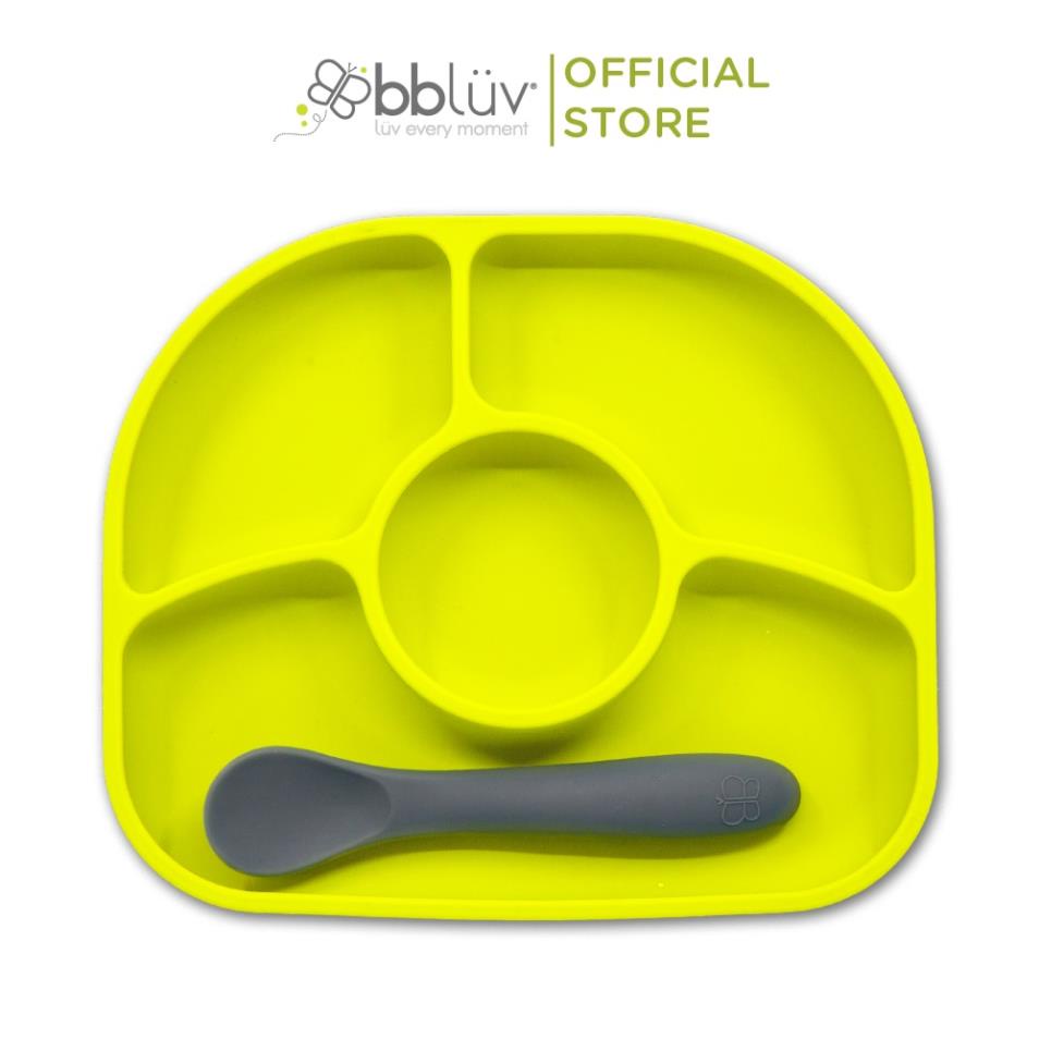 ถาดหย่านม ชุดถาดพร้อมช้อนซิลิโคน bbluv Yumi