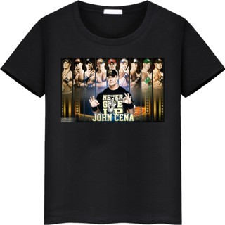 HOT QGเสื้อยืดแขนสั้น ผ้าฝ้าย พิมพ์ลายมวยปล้ํา ECW WCW TNA Pro Wrestling The Champ is Here แฟชั่นฤดูร้อน