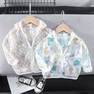 พร้อมส่ง~[โปรโมชั่น] เสื้อแจ็กเก็ตกันแดด น้ําหนักเบา ระบายอากาศ ขนาดเล็ก ป้องกันรังสีอัลตราไวโอเลต สําหรับเด็กผู้ชาย และผู้หญิง