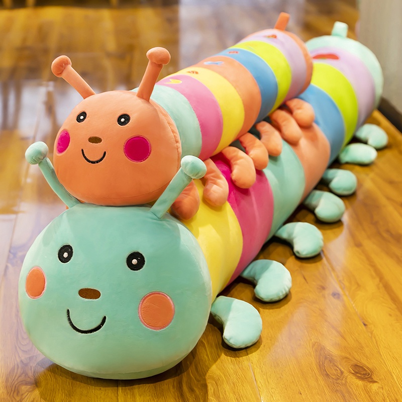 พร้อมส่ง หมอนตุ๊กตานุ่ม รูปการ์ตูนหนอนผีเสื้อน่ารัก สําหรับเด็กผู้หญิง