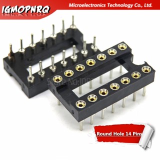 อะแดปเตอร์ซ็อกเก็ตเชื่อมต่อ IC 10 DIP14 รูกลม 14 Pins 2.54 มม. DIP IC 14 Pins 2.54