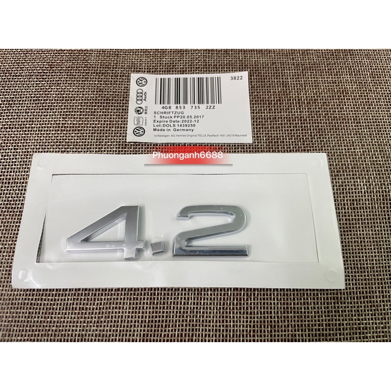 โลโก้ 4.2 audi Q7 Q5, Stamp 4.2 audi, Letter 4.2 audi, โลโก้ 4.2