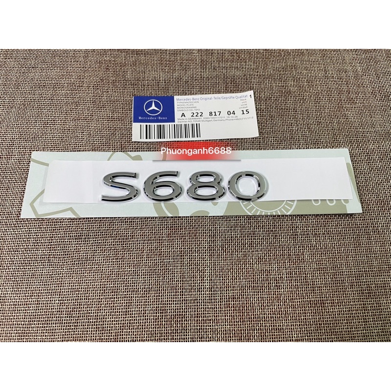 ตัวอักษร s680 Maybach, แสตมป์ s680 Maybach, โลโก้ Maybach s680