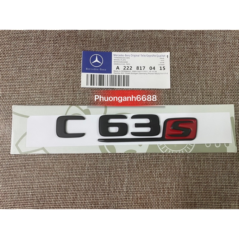 ตัวอักษร c63s am, แสตมป์ c63 amm, โลโก้ c63s amm สีดํา