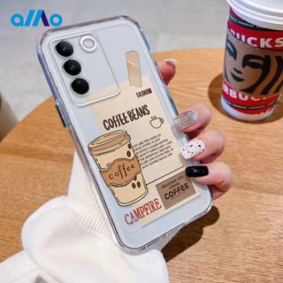 เคสโทรศัพท์มือถือแบบนิ่ม ลายฉลากชานม สําหรับ Vivo V27 V27e V27 Pro Vivo V25 V25e V25 Pro Vivo Y100 5G Y56 Y55s 5G Vivo V27