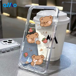 เคสโทรศัพท์มือถือนิ่ม ลายหมีน้อย และสตรอเบอร์รี่ สําหรับ Vivo V29 Pro V27 V27e V27 Pro Vivo V25 V25e V25 Pro Vivo Y100 5G Y56 Y55s 5G Vivo V27