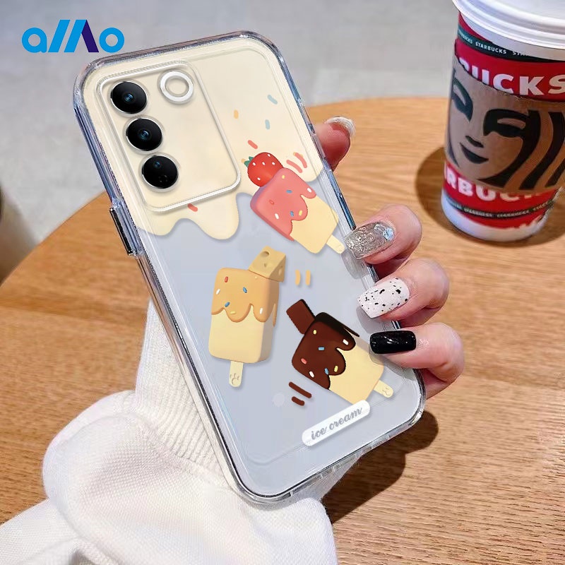 เคสโทรศัพท์มือถือนิ่ม ลายไอศกรีม สําหรับ Vivo y17s V29 Pro V27 V27e V27 Pro Vivo V25 V25e V25 Pro Vi