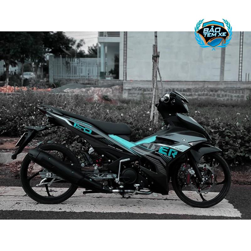 Bi Decal Exciter 150 รุ่นใหม่ 2020 สีฟ้าคราม - สติ๊กเกอร์ติดรถสีเทาเข้ม