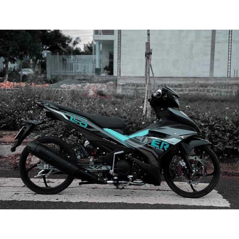 Bi Decal Exciter 150 รุ่นใหม่ 2020 สีฟ้าคราม - สติ๊กเกอร์ติดรถสีเทาเข้ม