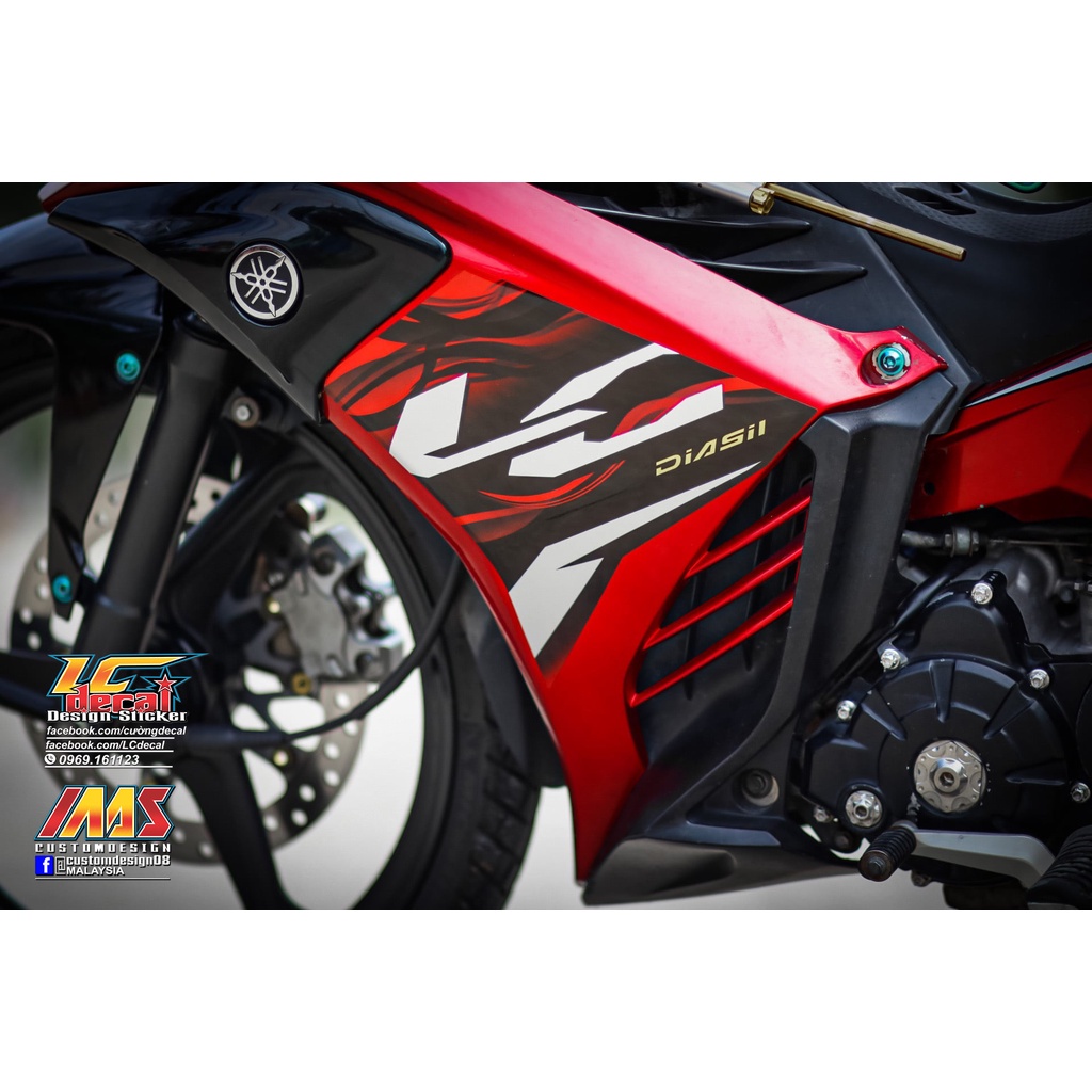 Bi Decal สติกเกอร์แบบถอดได้สําหรับ Exciter 135 2011 รุ่น LC Zin 2020 สีแดงสีดําสีขาว