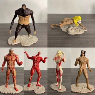 พร้อมส่ง โมเดลฟิกเกอร์ Attack on Titan Mikasa Allenli Will Captain Titan Beast Titan 6 แบบ