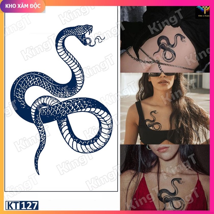 TIGER SNAKE TATTOO WITH PERSONALITY & ATTRACTIVE - รอยสักชั่วคราว 15 วัน