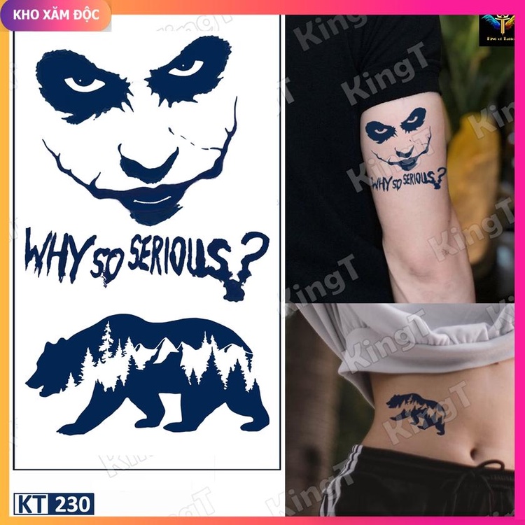 Joker Why So Serious Tattoo - Star Must Twist - รอยสักชั่วคราว 15 วัน