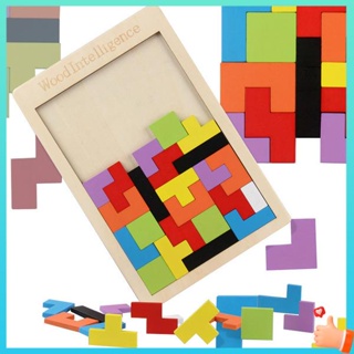 ของเล่นเด็ก 1 ขวบ ของเล่นเสริมพัฒนาการ 1 ขวบ ปริศนา Tetris สร้างของเล่นพัฒนาสติปัญญาสําหรับเด็กปฐมวัยไม้สําหรับเด็กชายและเด็กหญิงอายุ 1-2-3-4-6 ปี