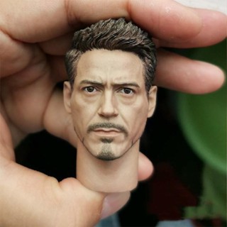 พร้อมส่ง หัวแกะสลัก Iron Man 1/6 คุณภาพสูง สีดํา MK50