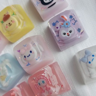 ปุ่มกดคีย์บอร์ด อีพ็อกซี่ แฮนด์เมด ลายการ์ตูน Sanrio น่ารัก diy