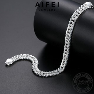 AIFEI JEWELRY ต้นฉบับ แท้ เครื่องประดับ ผู้หญิง เครื่องประดับ ผู้ชาย กำไลข้อมือ ห่วงโซ่บุคลิกภาพ Silver กำไล แฟชั่น เงิน 925 เกาหลี B18